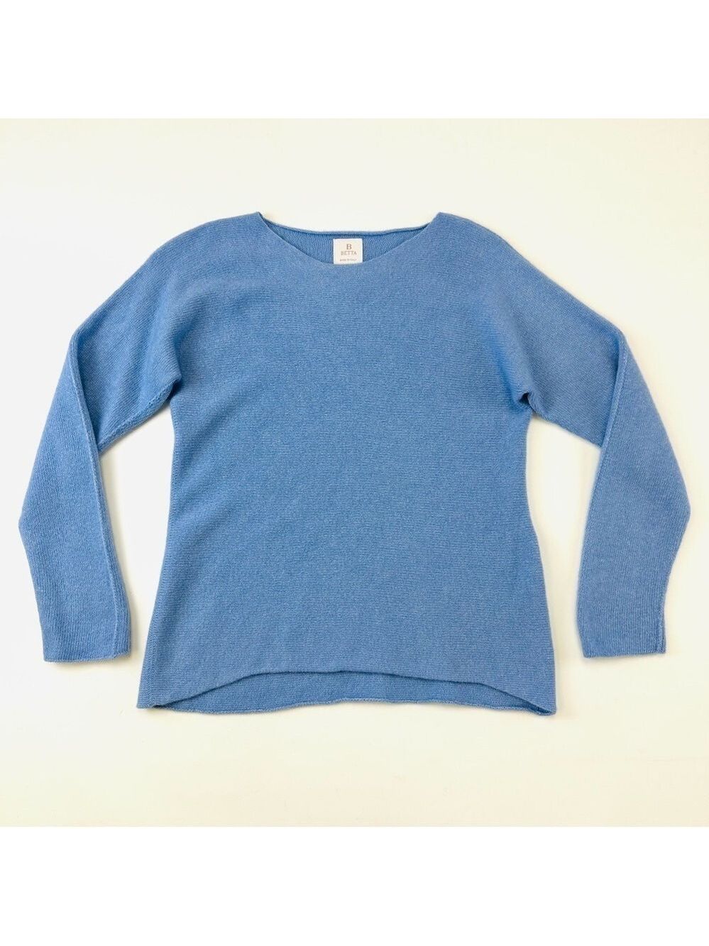 Betta merino cashmere blend pullover Small sweater high round neck Cozy Warm